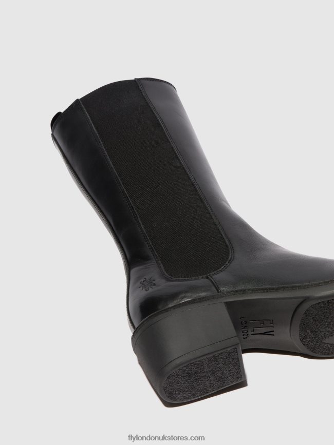 Zip Up Boots MADA081 Women Fly London 4V24RT307 BLACK