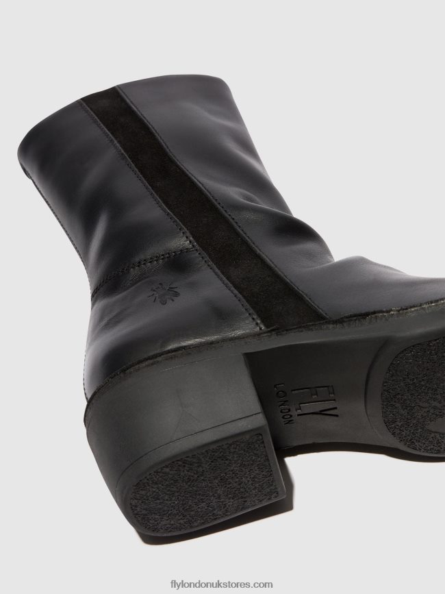 Zip Up Boots MECY092 Women Fly London 4V24RT299 BLACK