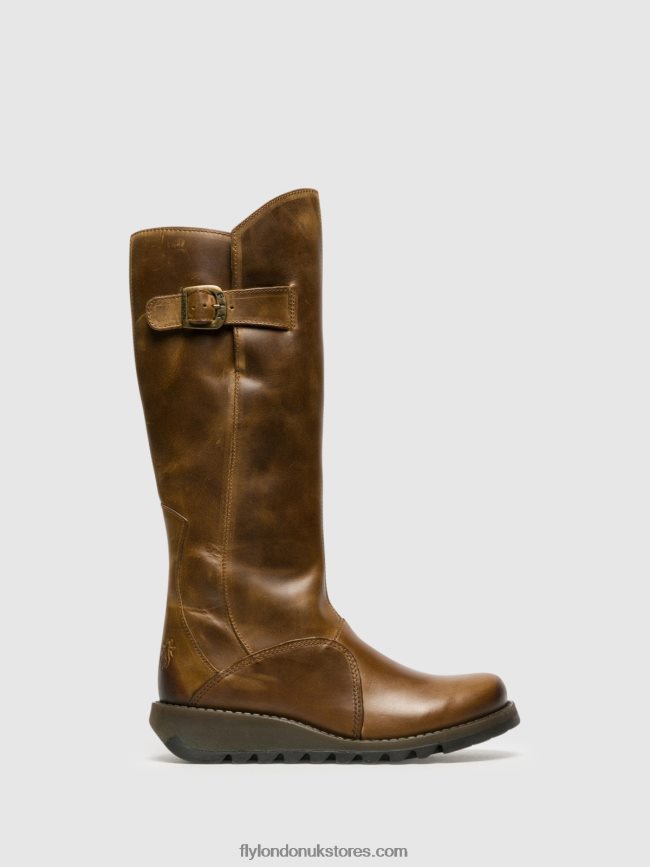 Zip Up Boots MOL 2 Women Fly London 4V24RT352 CAMEL