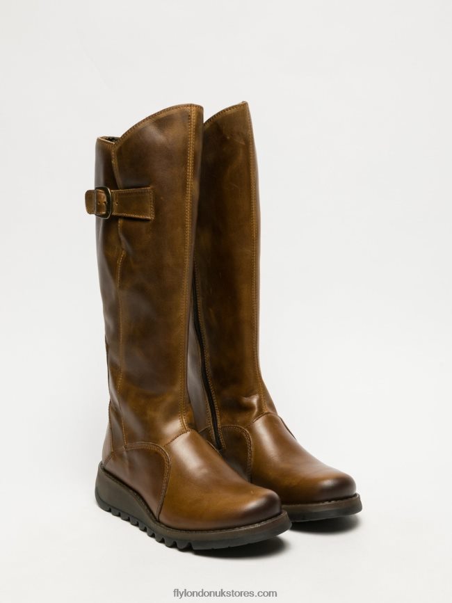Zip Up Boots MOL 2 Women Fly London 4V24RT352 CAMEL