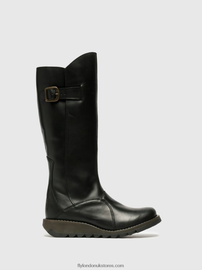 Zip Up Boots MOL 2 Women Fly London 4V24RT353 BLACK
