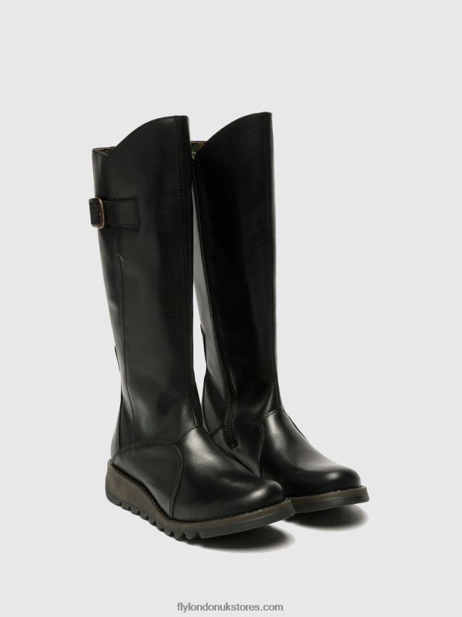 Zip Up Boots MOL 2 Women Fly London 4V24RT353 BLACK
