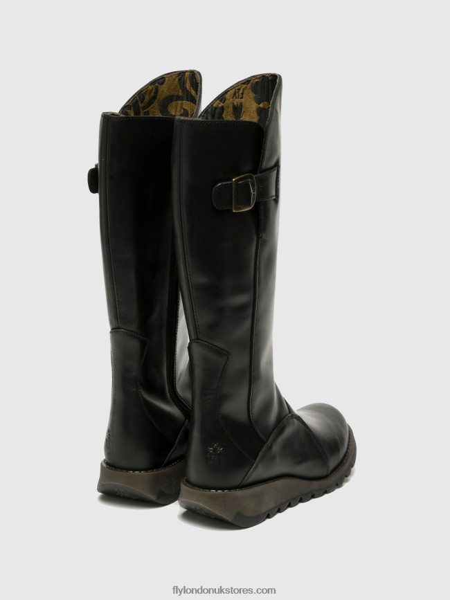 Zip Up Boots MOL 2 Women Fly London 4V24RT353 BLACK