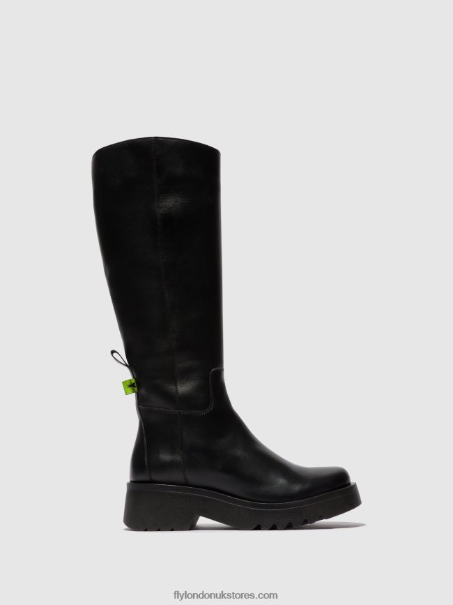 Zip Up Boots MYNT908 Women Fly London 4V24RT302 BLACK