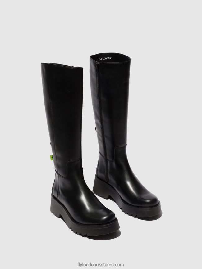 Zip Up Boots MYNT908 Women Fly London 4V24RT302 BLACK