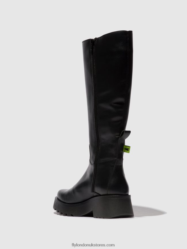 Zip Up Boots MYNT908 Women Fly London 4V24RT302 BLACK