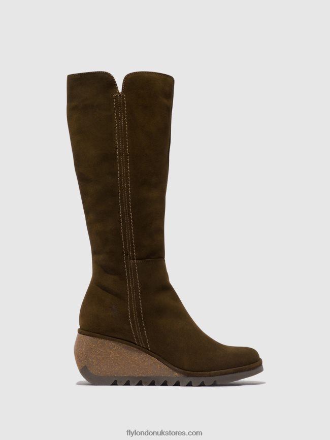 Zip Up Boots NARY328 Women Fly London 4V24RT296 SLUDGE