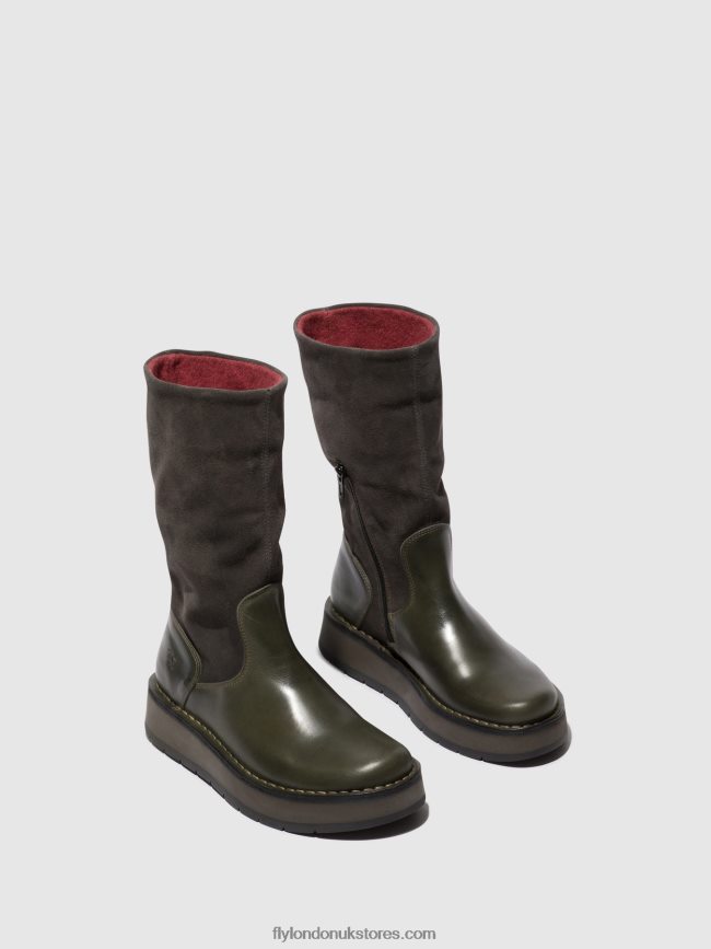 Zip Up Boots RULA083 Women Fly London 4V24RT298 DIESEL (ROSE)