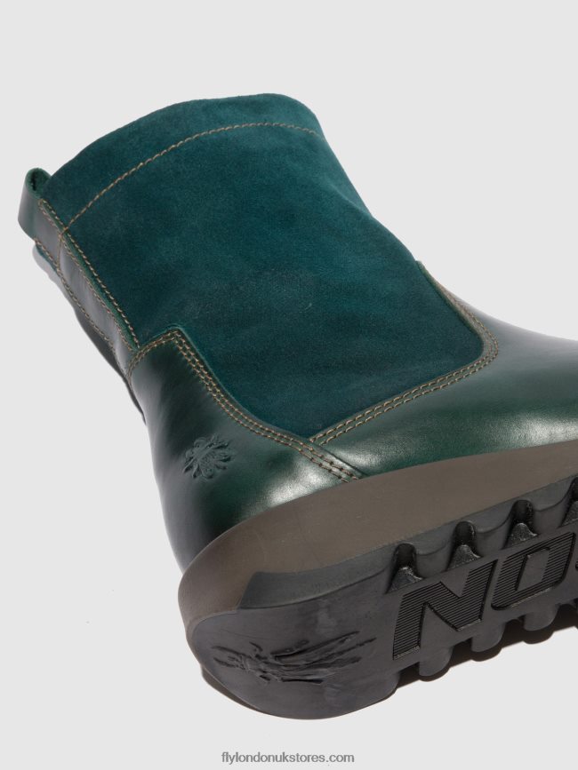 Zip Up Boots SAUK794 Women Fly London 4V24RT316 RUG/OILSUEDE PETROL