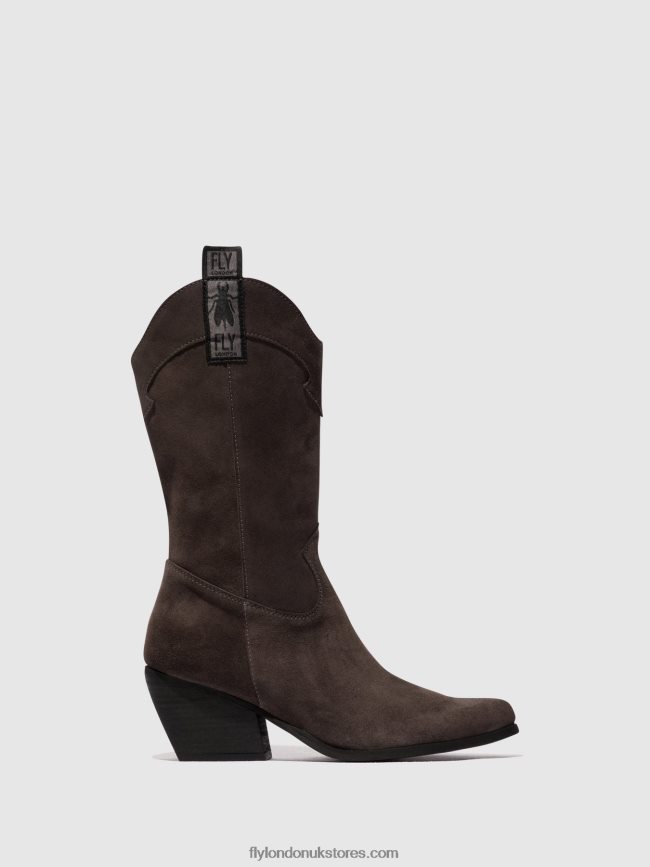 Zip Up Boots TEKE906 Women Fly London 4V24RT294 GREY