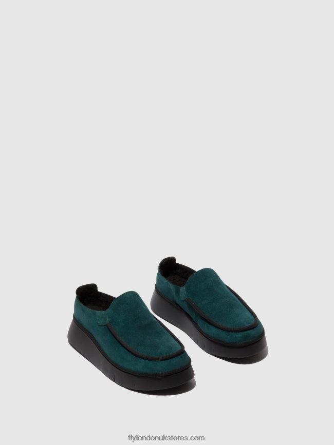 Closed Shoes CEZE361 Women Fly London 4V24RT691 PETROL