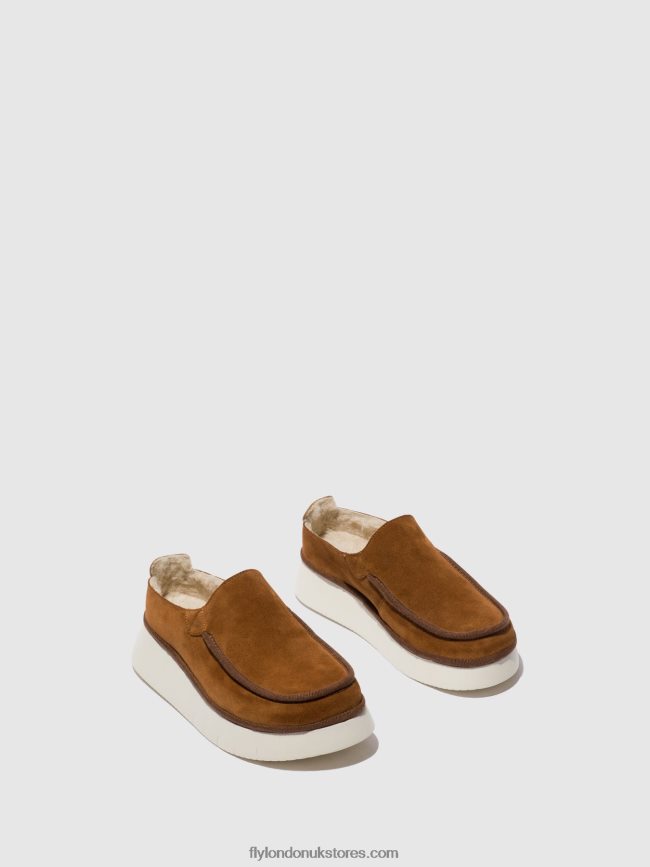 Closed Shoes CEZE361 Women Fly London 4V24RT694 COGNAC