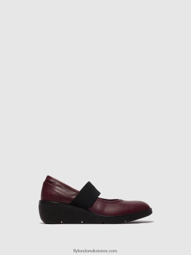 Elasticated Shoes NARA547 Women Fly London 4V24RT686 BORDEAUX