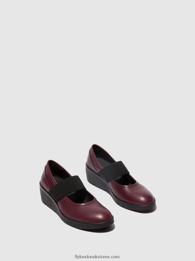Elasticated Shoes NARA547 Women Fly London 4V24RT686 BORDEAUX