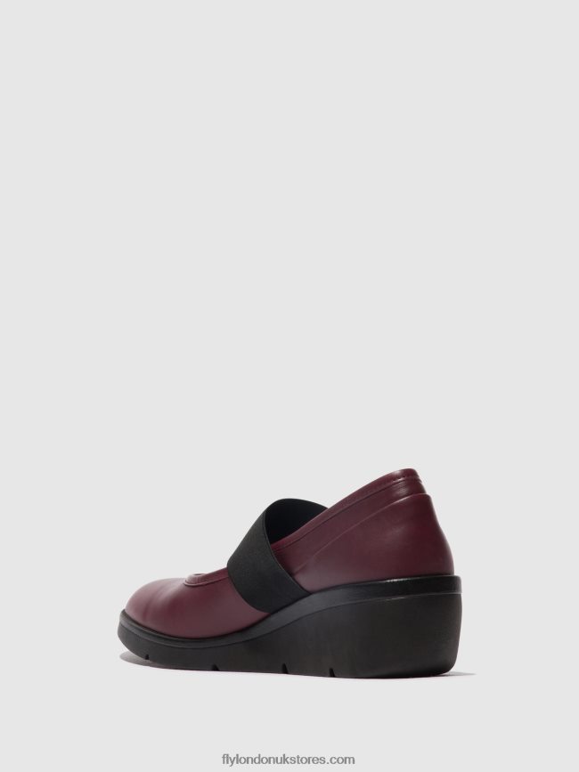 Elasticated Shoes NARA547 Women Fly London 4V24RT686 BORDEAUX