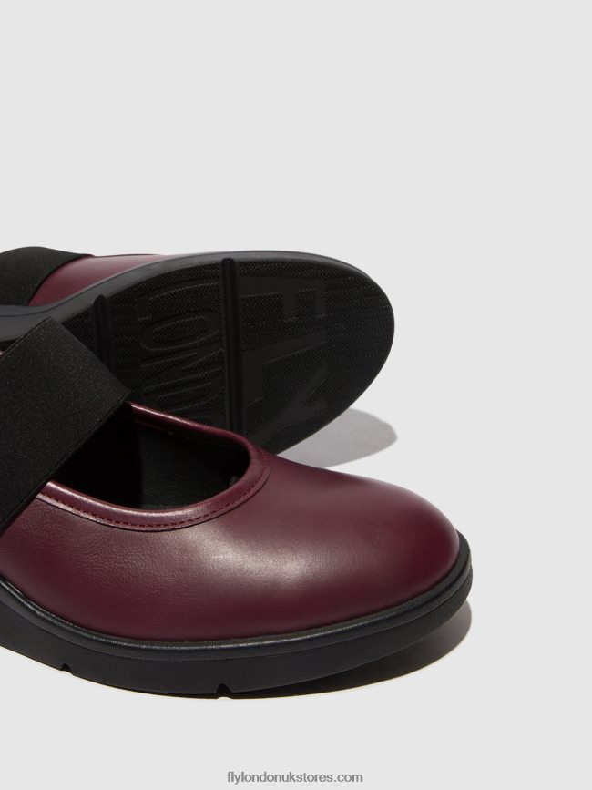 Elasticated Shoes NARA547 Women Fly London 4V24RT686 BORDEAUX