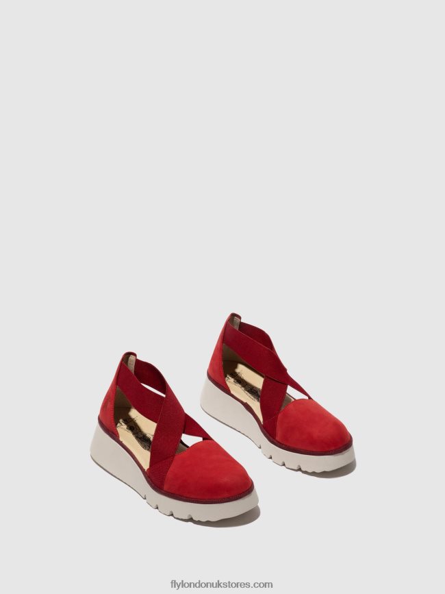 Elasticated Shoes PACY415 Women Fly London 4V24RT660 LIPSTICK RED