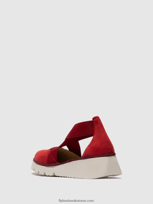 Elasticated Shoes PACY415 Women Fly London 4V24RT660 LIPSTICK RED