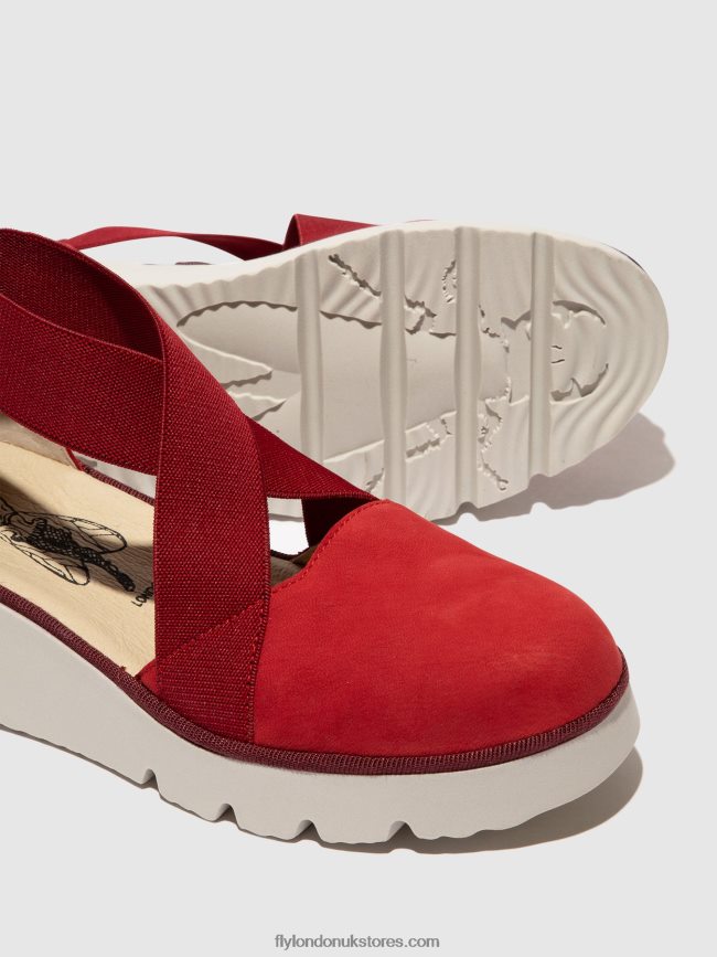 Elasticated Shoes PACY415 Women Fly London 4V24RT660 LIPSTICK RED