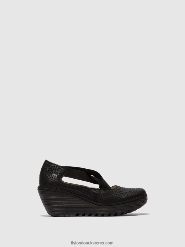 Elasticated Shoes YOLY402 Women Fly London 4V24RT684 BLACK