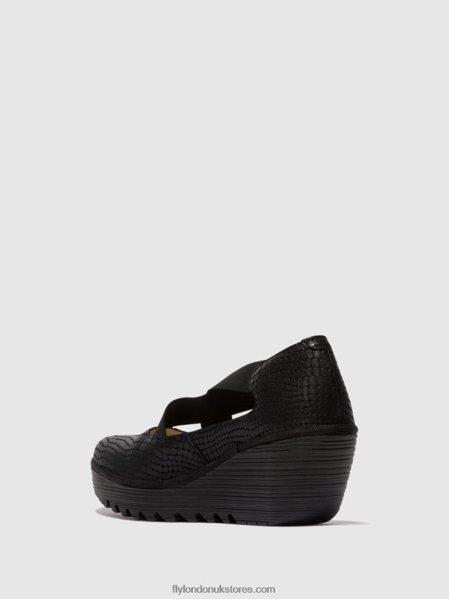 Elasticated Shoes YOLY402 Women Fly London 4V24RT684 BLACK