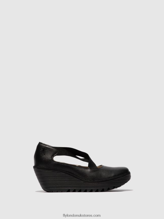 Elasticated Shoes YOLY402 Women Fly London 4V24RT684 BLACK
