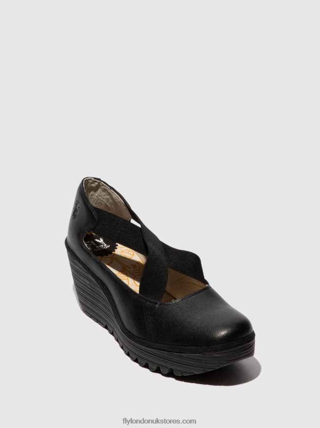 Elasticated Shoes YOLY402 Women Fly London 4V24RT684 BLACK