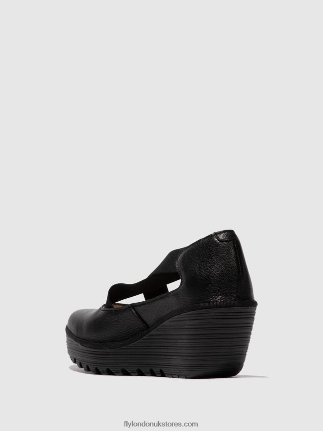 Elasticated Shoes YOLY402 Women Fly London 4V24RT684 BLACK
