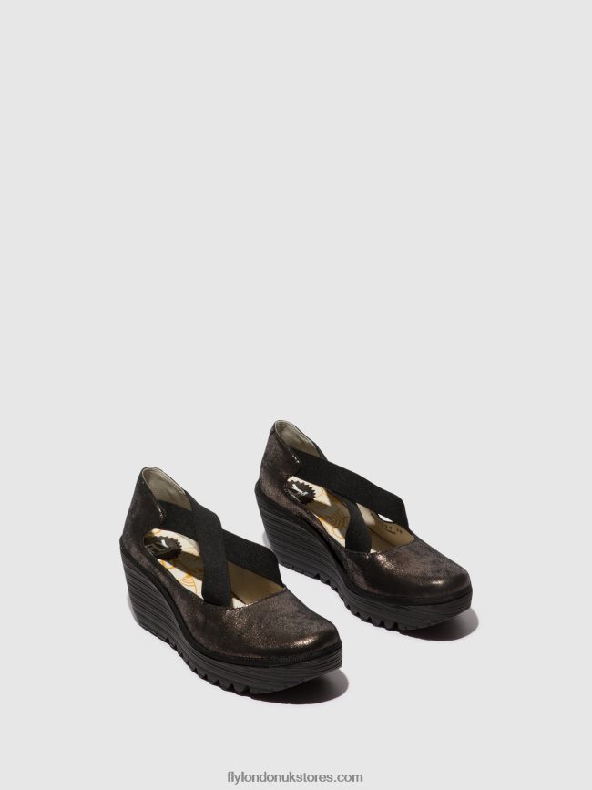 Elasticated Shoes YOLY402 Women Fly London 4V24RT685 GRAPHITE