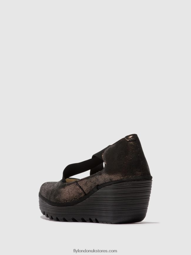 Elasticated Shoes YOLY402 Women Fly London 4V24RT685 GRAPHITE