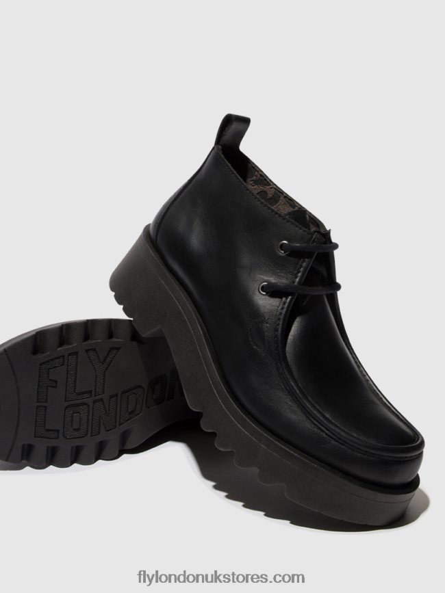 Lace-up Shoes MEGG90 Women Fly London 4V24RT680 BLACK