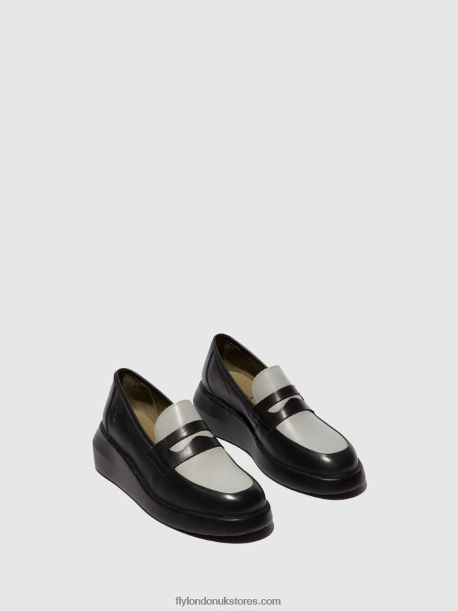 Loafers Shoes BLAR513 Women Fly London 4V24RT678 BLACK/GREY