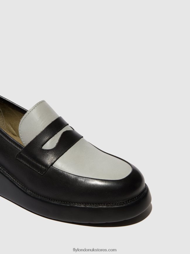 Loafers Shoes BLAR513 Women Fly London 4V24RT678 BLACK/GREY