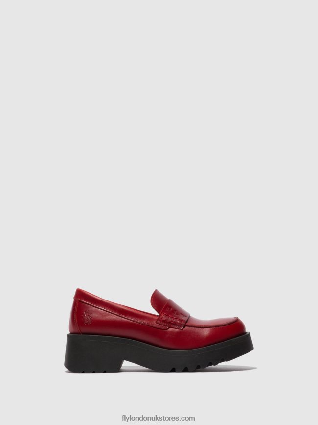 Loafers Shoes MAUS791 Women Fly London 4V24RT674 RED