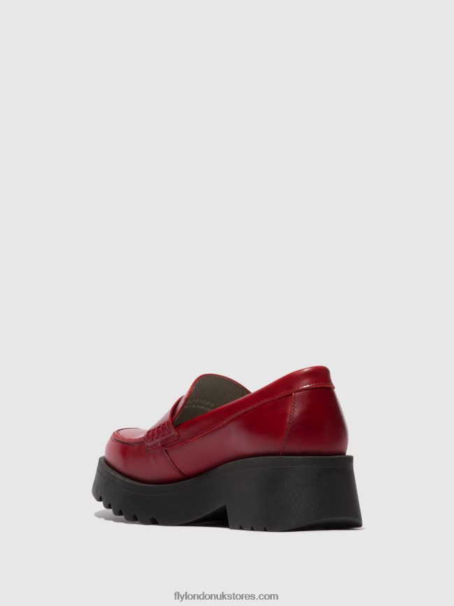 Loafers Shoes MAUS791 Women Fly London 4V24RT674 RED