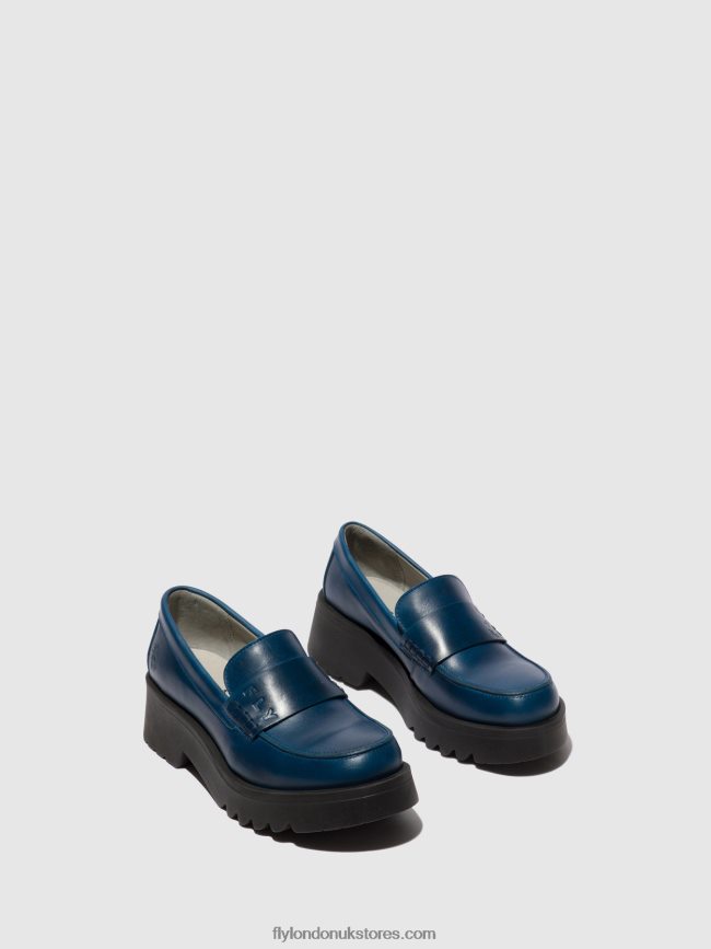 Loafers Shoes MAUS791 Women Fly London 4V24RT675 ROYAL BLUE