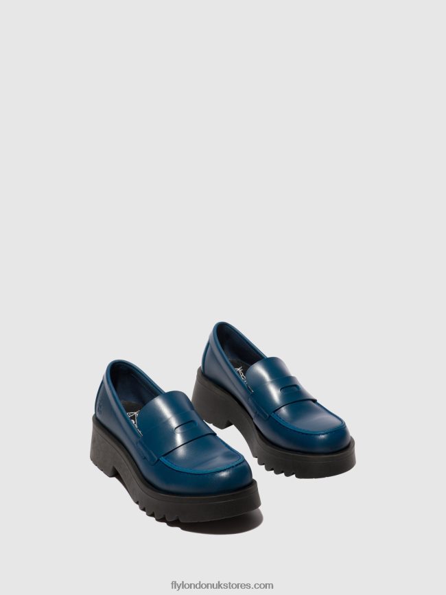 Loafers Shoes MOAT948 Women Fly London 4V24RT652 BLUE