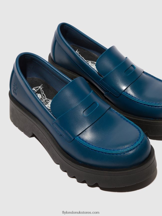 Loafers Shoes MOAT948 Women Fly London 4V24RT652 BLUE