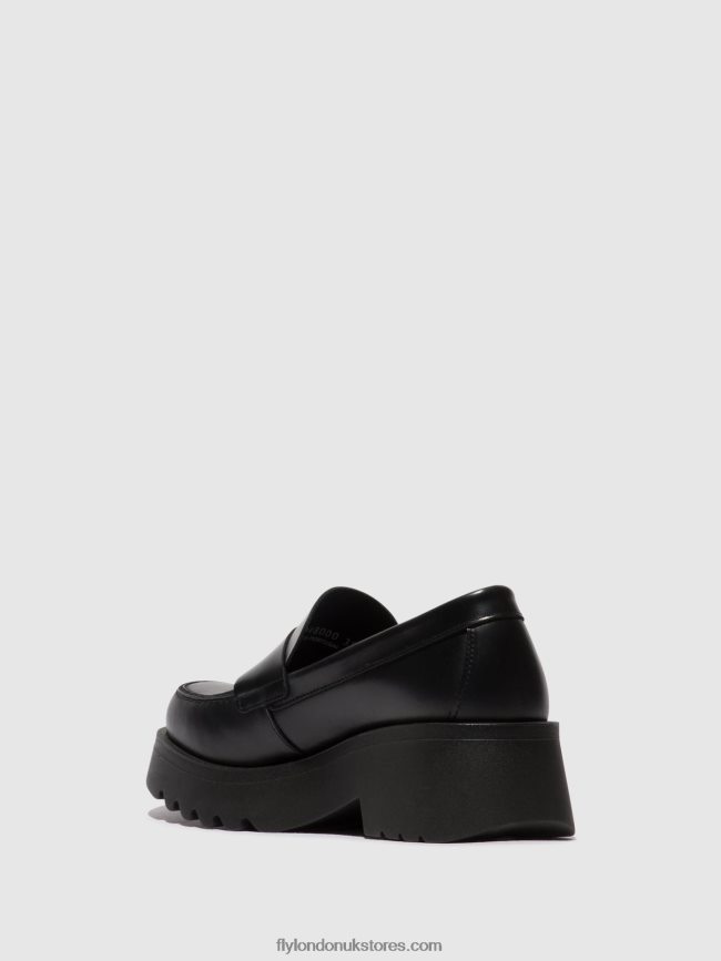 Loafers Shoes MOAT948 Women Fly London 4V24RT653 BLACK (BLACK SOLE)