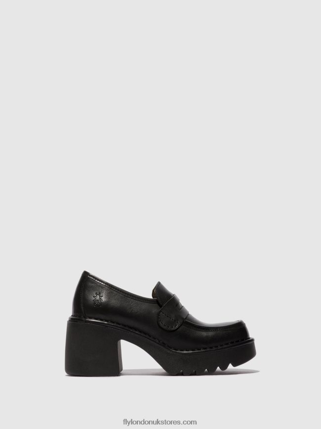 Loafers Shoes MULY252 Women Fly London 4V24RT676 BLACK