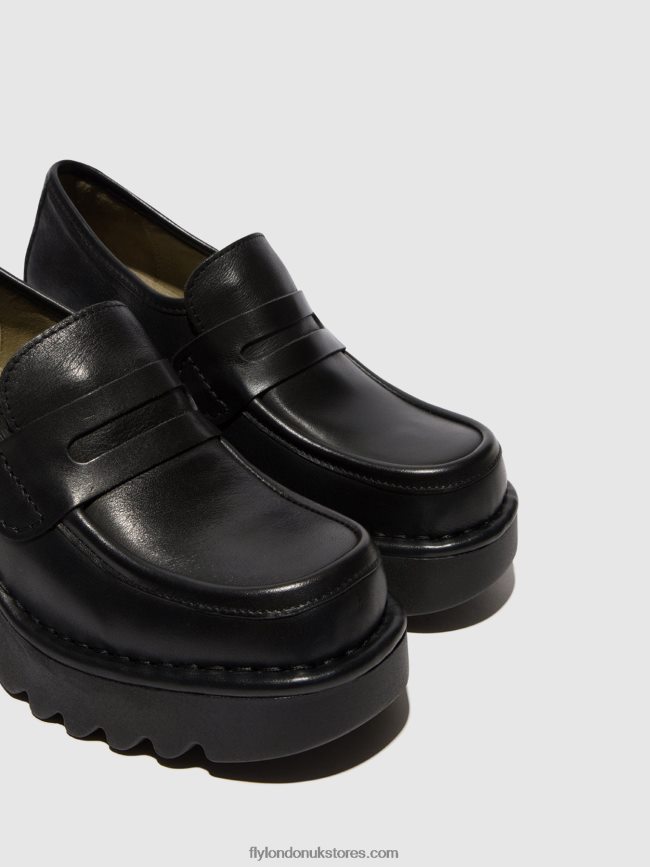 Loafers Shoes MULY252 Women Fly London 4V24RT676 BLACK