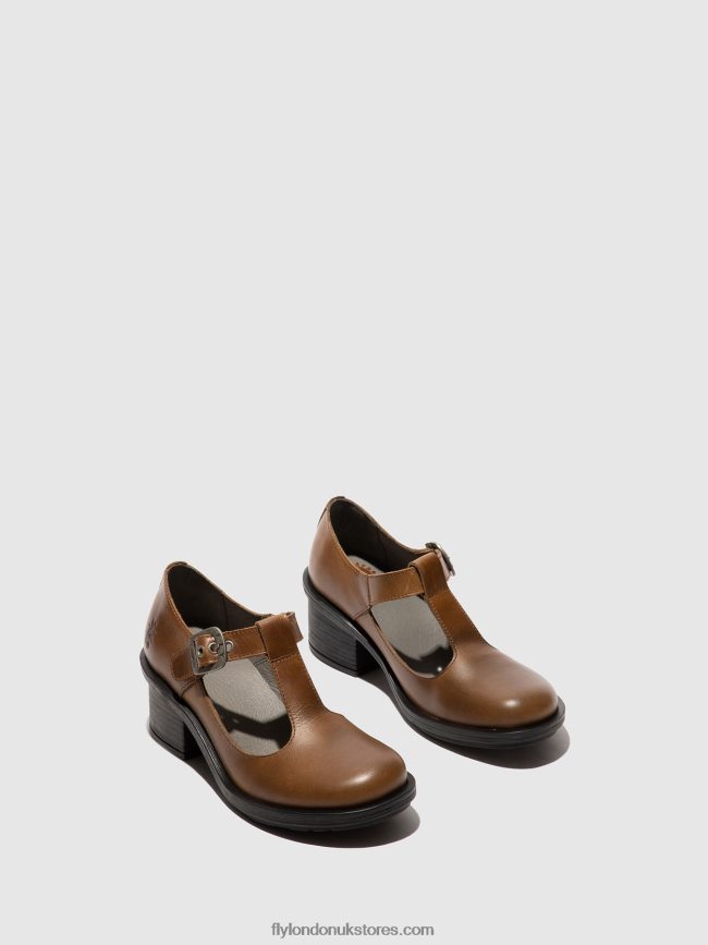 Mary Jane Shoes CADY180 Women Fly London 4V24RT654 CAMEL