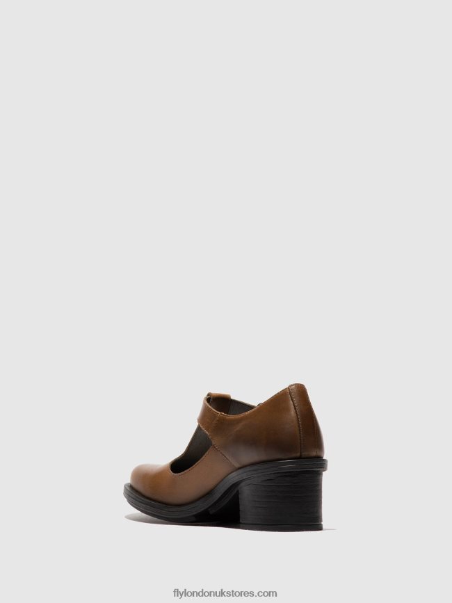 Mary Jane Shoes CADY180 Women Fly London 4V24RT654 CAMEL