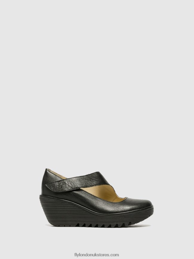 Mary Jane Shoes YASI682 Women Fly London 4V24RT696 MOUSSE BLACK