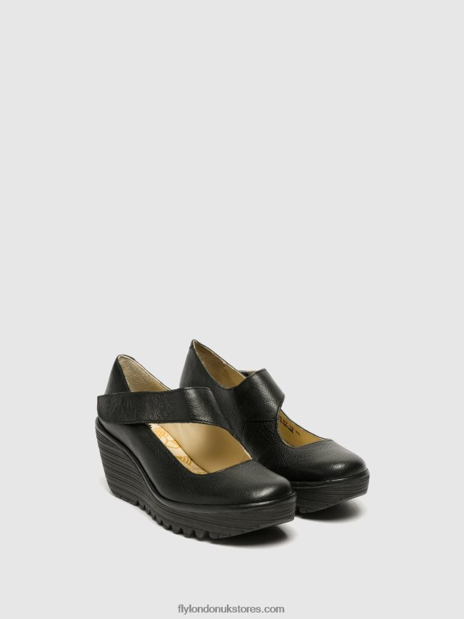Mary Jane Shoes YASI682 Women Fly London 4V24RT696 MOUSSE BLACK