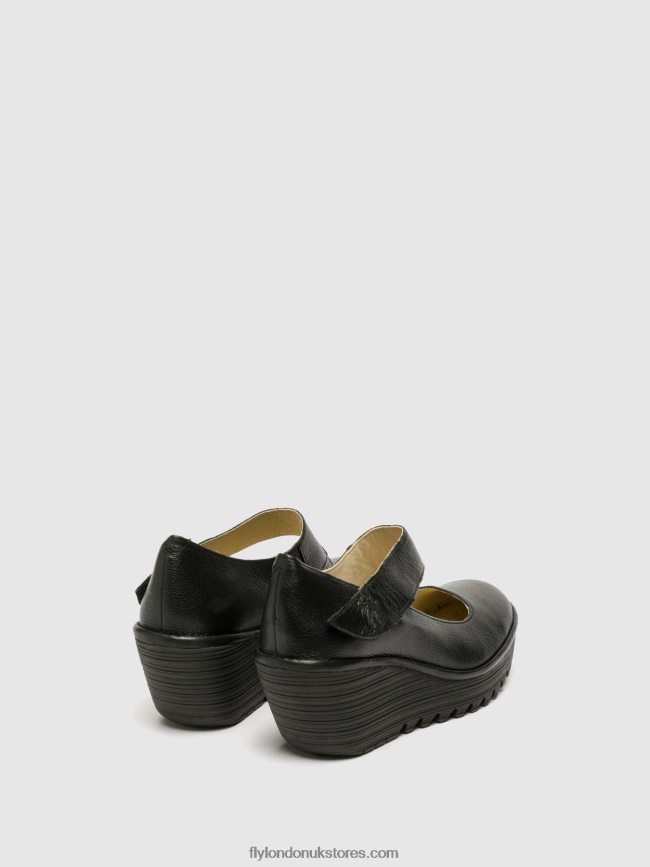 Mary Jane Shoes YASI682 Women Fly London 4V24RT696 MOUSSE BLACK