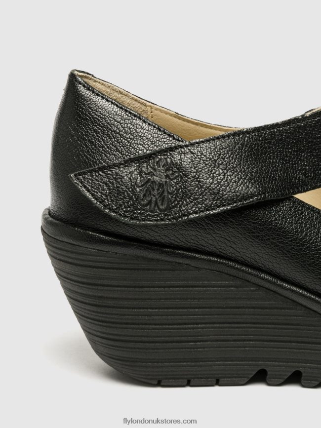 Mary Jane Shoes YASI682 Women Fly London 4V24RT696 MOUSSE BLACK