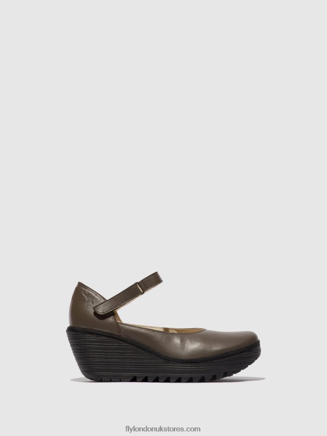 Mary Jane Shoes YAWO345 Women Fly London 4V24RT668 DK. TAUPE