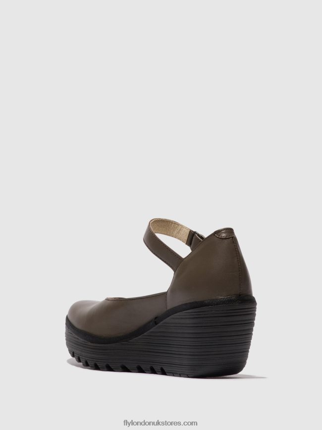 Mary Jane Shoes YAWO345 Women Fly London 4V24RT668 DK. TAUPE