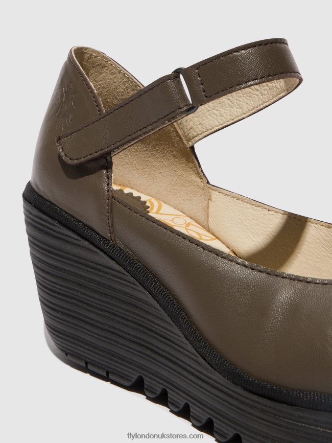 Mary Jane Shoes YAWO345 Women Fly London 4V24RT668 DK. TAUPE